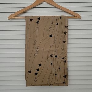 Tan Circle Scarf w/Heart Design